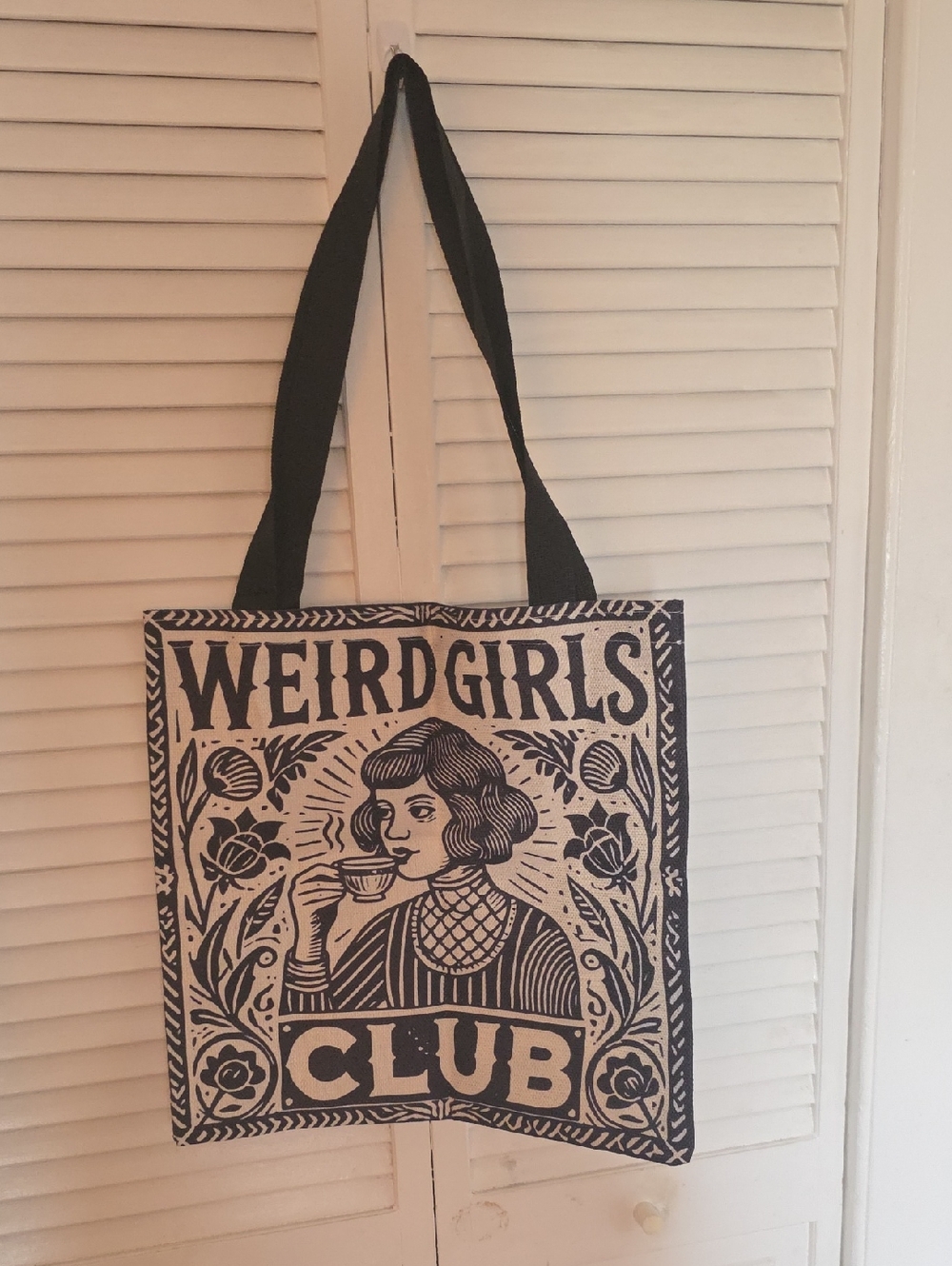 "WEIRD GIRLS CLUB" TOTE BAG NWOT
